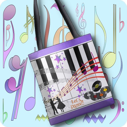 TOTE BAG for a Music Lover _ Lets Dance