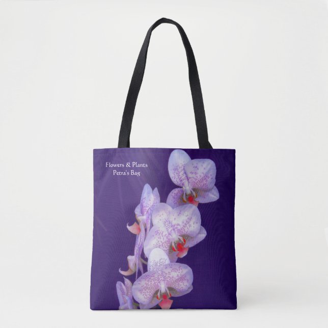 Tote Bag for Flowers & Plants with Orchids (Front)