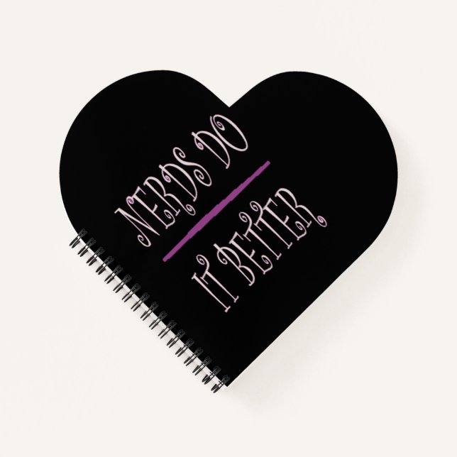 Tote bag for Nerds black with fancy text Notebook (Front)