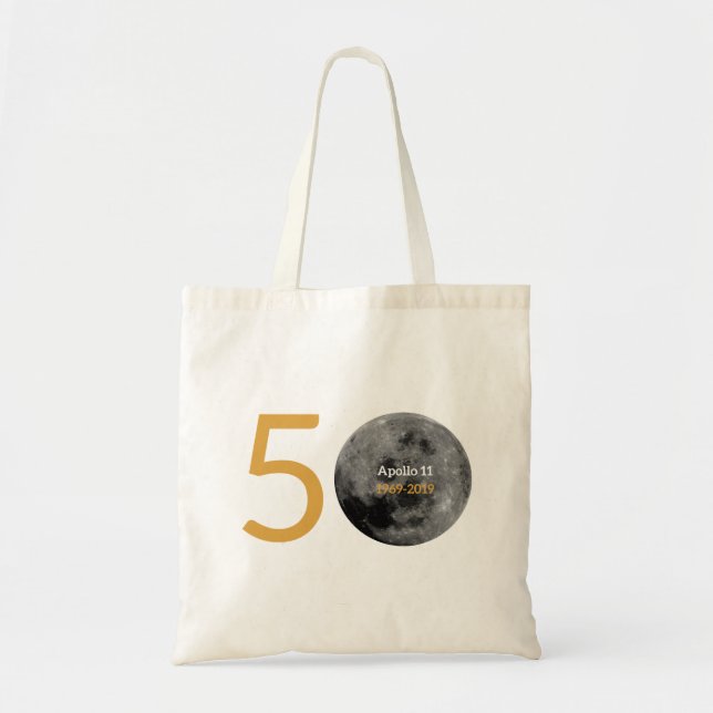 Tote bag for the Apollo 11 50th Anniversary. (Front)