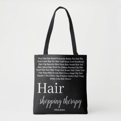 Tote Bag Hair Accessories Shopping Therapy