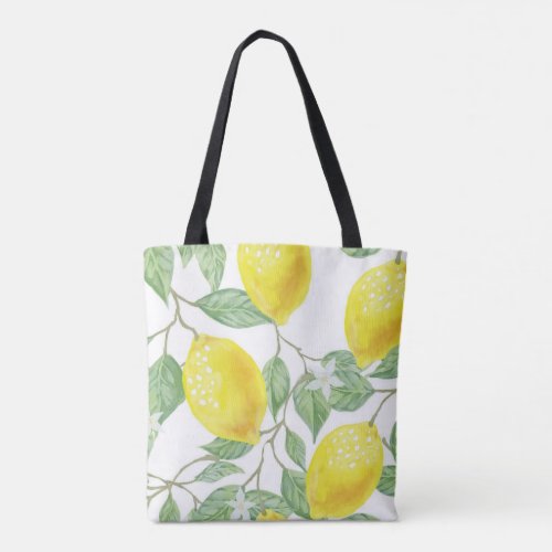 Tote Bag, Happy Yellow Lemons  Bag