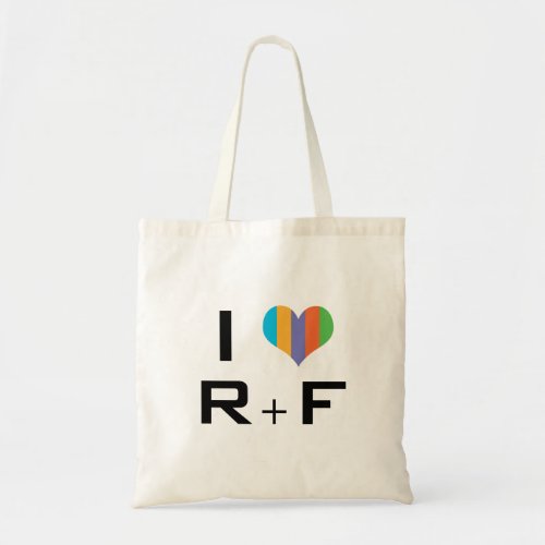 tote bag I love R  F