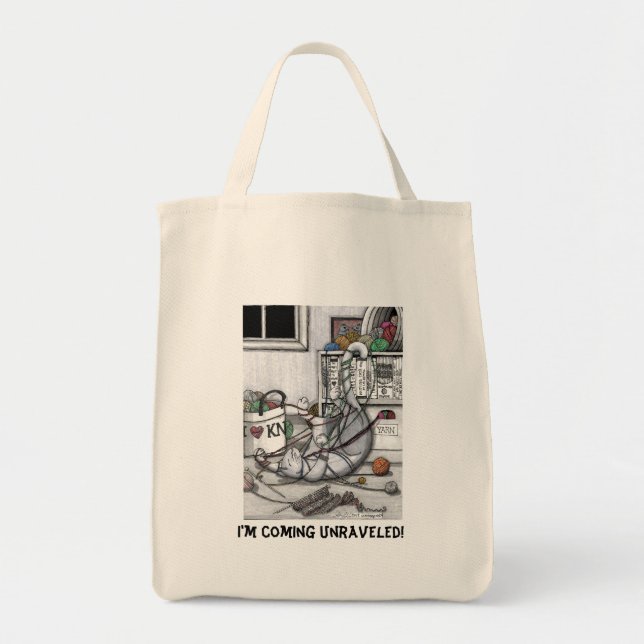 Tote Bag: I'm coming unraveled! (Front)