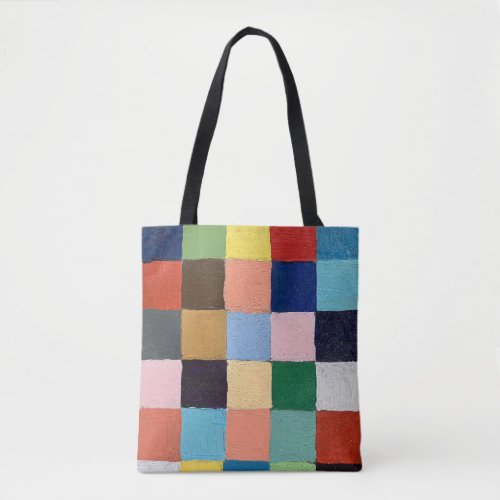 Tote Bag in Funky Squares Design