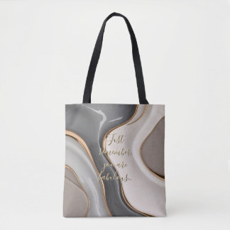 Tote bag in stylish abstract graphic