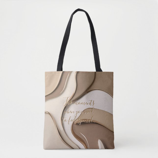 Tote bag in stylish abstract graphic (Front)