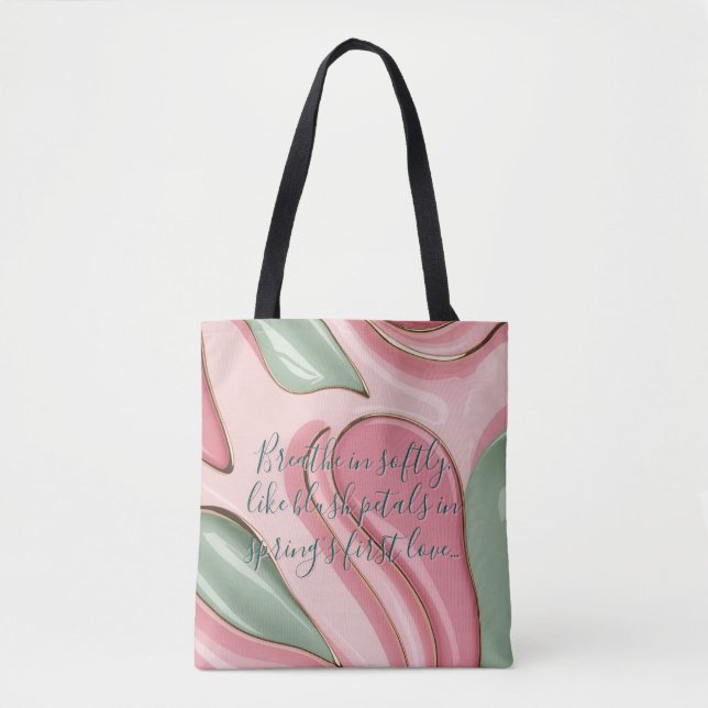 Tote bag in stylish abstract graphic (Front)