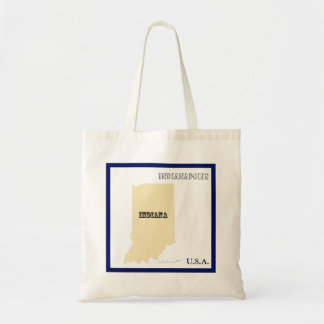 Tote Bag - Indiana State Map with City