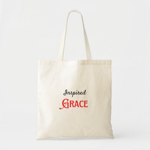 Tote Bag Inspired Grace I shall not be in want