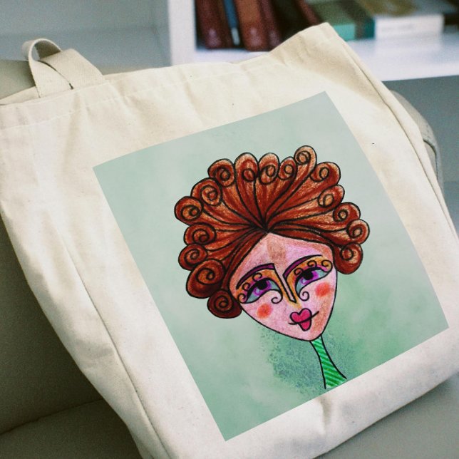 Tote Bag - Jumbo ((Whimsical Woman - 01) (Creator Uploaded)