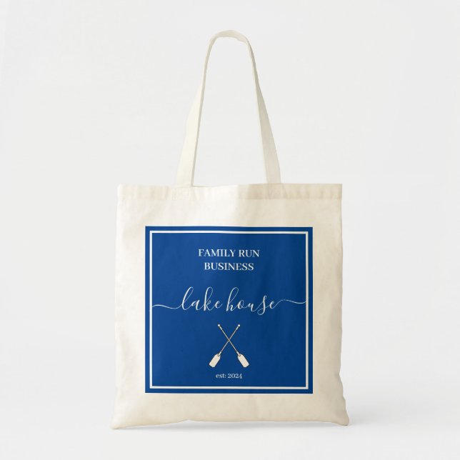 Tote Bag - Lake House Blue (Front)