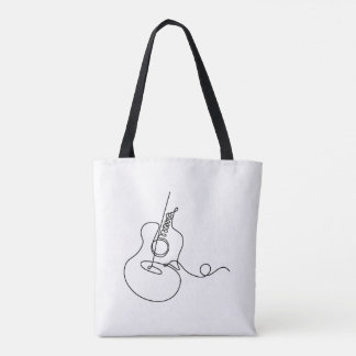 Tote Bag: Line Art (Guitar)