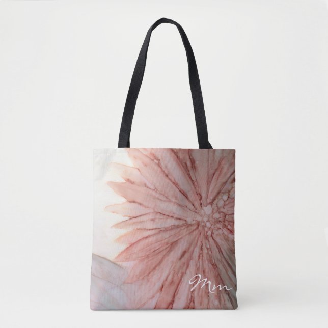 Tote Bag, Medium "Pinkish Flower" Bag (Front)