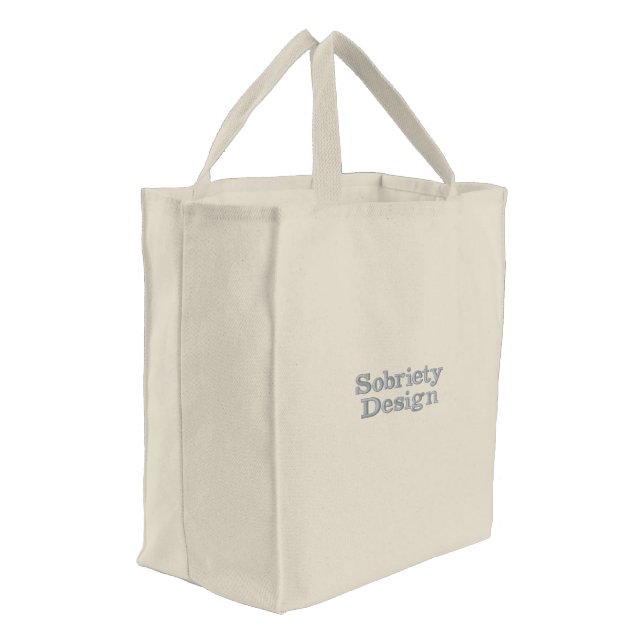 Tote Bag Minimalist Bordered - Elegance and Practi (Angled)