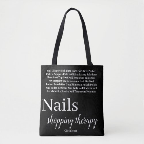 Tote Bag Nail Care Accessories Shopping Therapy