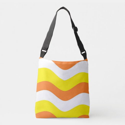 Tote Bag or Cross Body Bag With Candy Corn Colors