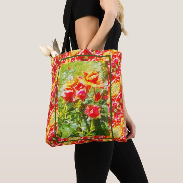 Tote Bag Orange Roses (Close Up)