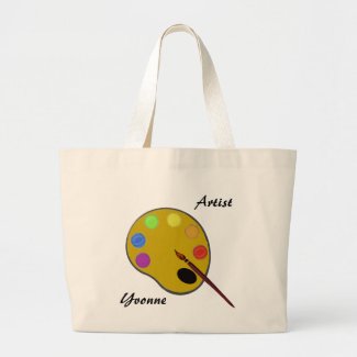 Tote Bag - Paint Pallet with Brush