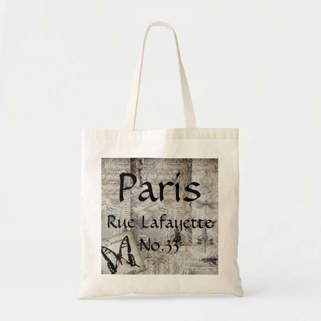 Tote Bag - Paris Rue Lafayette No.33 (Front)