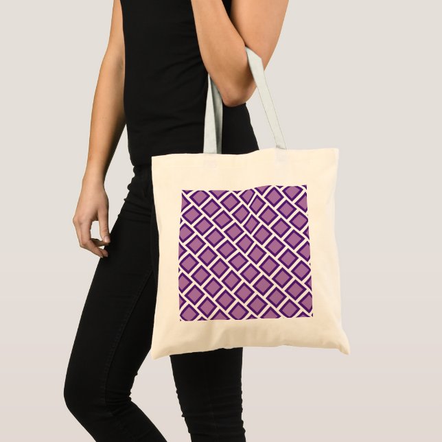 Tote Bag - Purple Brick Pattern (Front (Product))