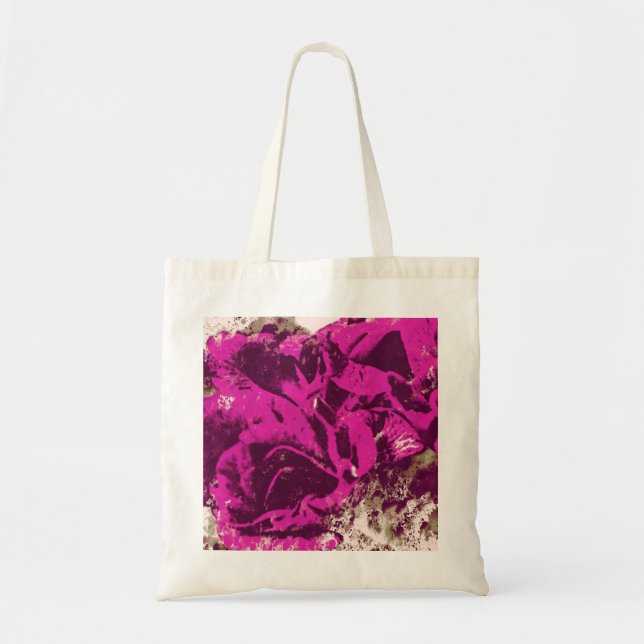 Tote Bag Purple Rose Watercolor (Front)