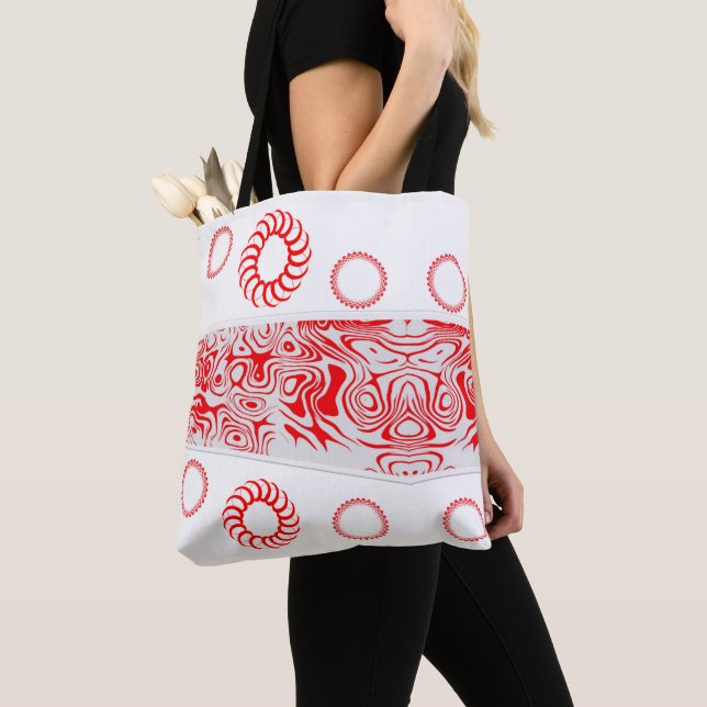 Tote bag Red and White (Close Up)