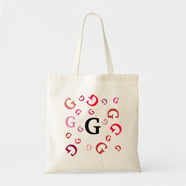 Tote Bag - Red Jumbled Letters (Front)