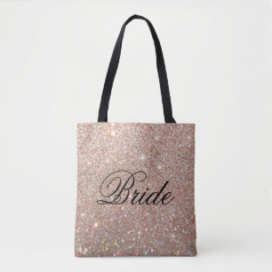 Tote Bag - Rose Gold Glitter Fab Bride