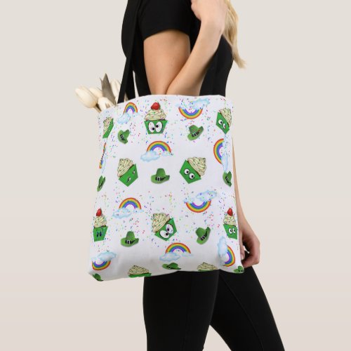 Tote Bag Saint Patricks Day Rainbow Cupcakes