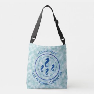 Tote Bag - Sea Horses and Home Port