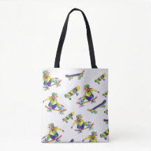 Tote Bag Skateboarder Girl