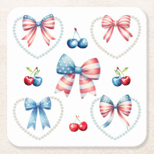 Tote Bag Square Paper Coaster