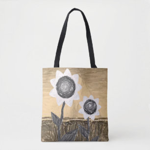 tote bag sunflowers