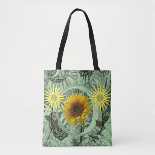 tote bag sunflowers