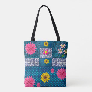 tote bag sunflowers