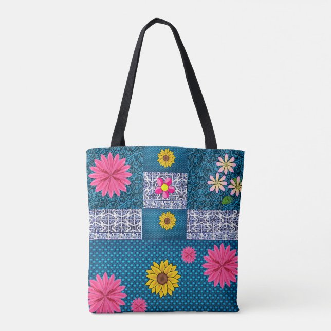 tote bag sunflowers (Back)