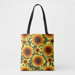 tote bag sunflowers
