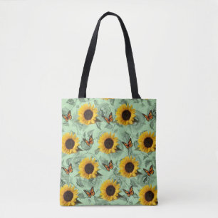 tote bag sunflowers