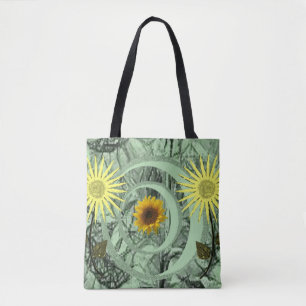 tote bag sunflowers