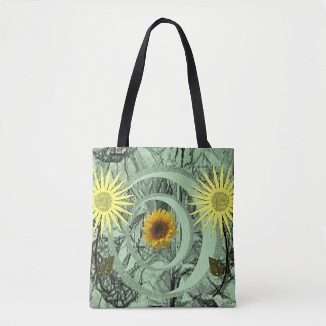 tote bag sunflowers (Front)