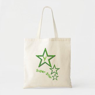 Tote Bag - Super Star in Green
