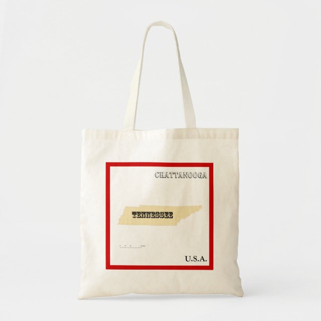 Tote Bag - Tennessee State Map with City (Front)