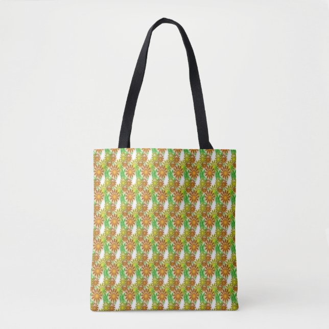 Tote Bag - Three Dimensional Flowers (Front)