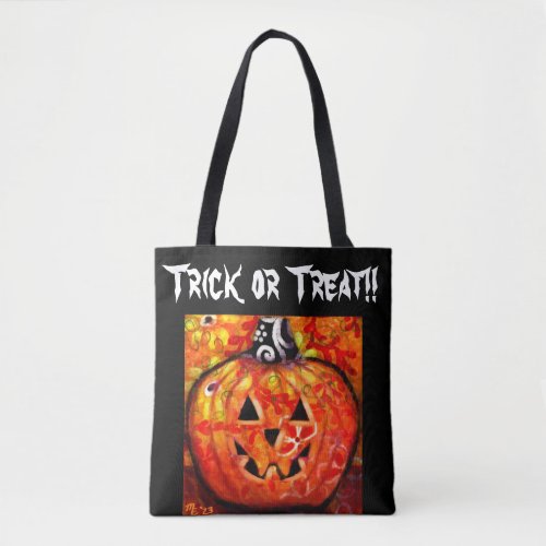 Tote Bag _ Trick or Treat Halloween Jack_O_Lantern