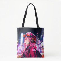 Tote Bag | VACHABORG Goods "Pink Mechanical Girl E