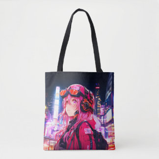 Tote Bag | VACHABORG Goods "Pink Mechanical Girl E