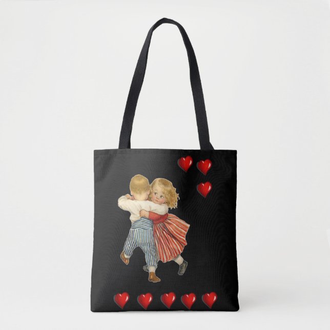 Tote bag valentines day love hearts (Front)