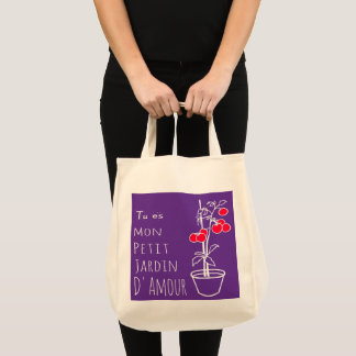 Tote bag very much in love, the little love garden