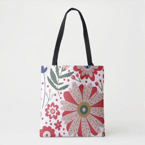 Tote Bag Vibrant Reds Nature inspired